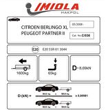 Hakpol - Citroen Peugeot Partner 2 2008 ve Sonrası Çeki Demiri